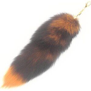 ⚡Supper Huge and Fluffy Fox Tail Fur Toy Handbag Key Chain Ring Hook Tassels
